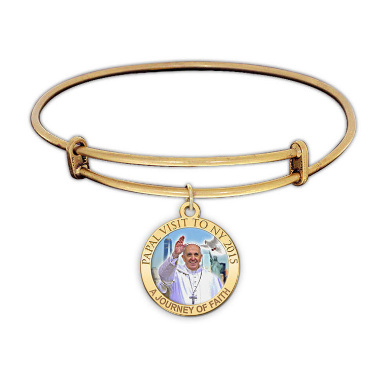 Pope Francis Color Expandable Bracelet W/ Papal Visit NY 2015