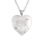 Floral Heart with Star Design Locket