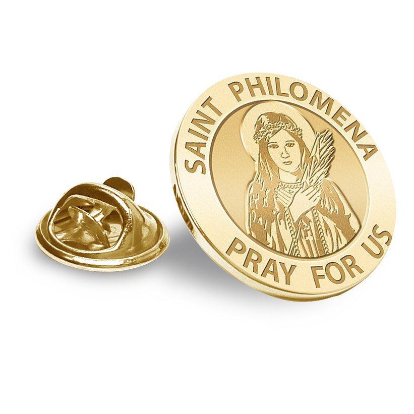 Saint Philomena Religious Brooch/ Lapel Pin  "EXCLUSIVE"