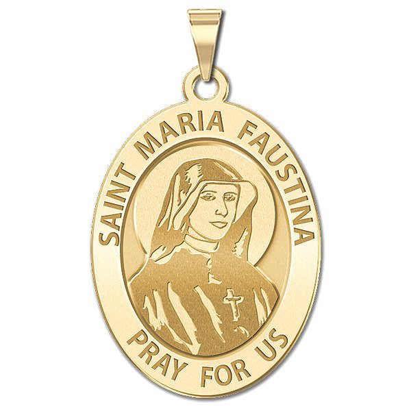 Saint Faustina Oval Religious Medal