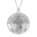 Saint Christopher Religious Round Medal