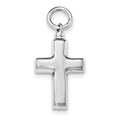 Sterling Silver Rhodium-plated Polished Cross Ash Holder Pendant