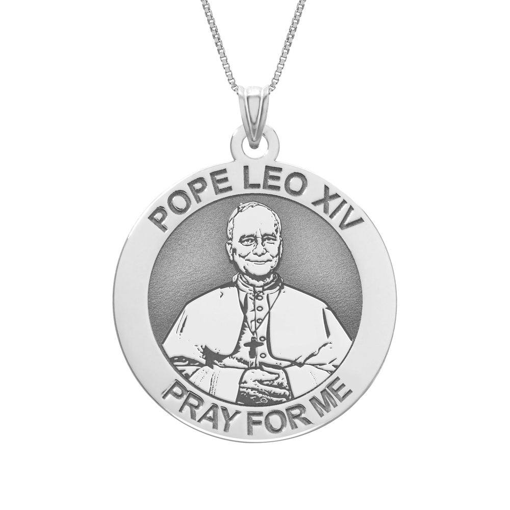 Pope Leo XIV - PRAY FOR ME Religious Medal Round Laser Engraved "EXCLUSIVE"