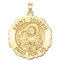 Saint Joseph Scalloped Religious Medal