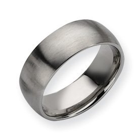 Stainless Steel Approx. 0.31 Inch Brushed Wedding Band — original PicturesOnGold photograph 1