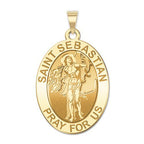 Saint Sebastian - Oval Religious Medal