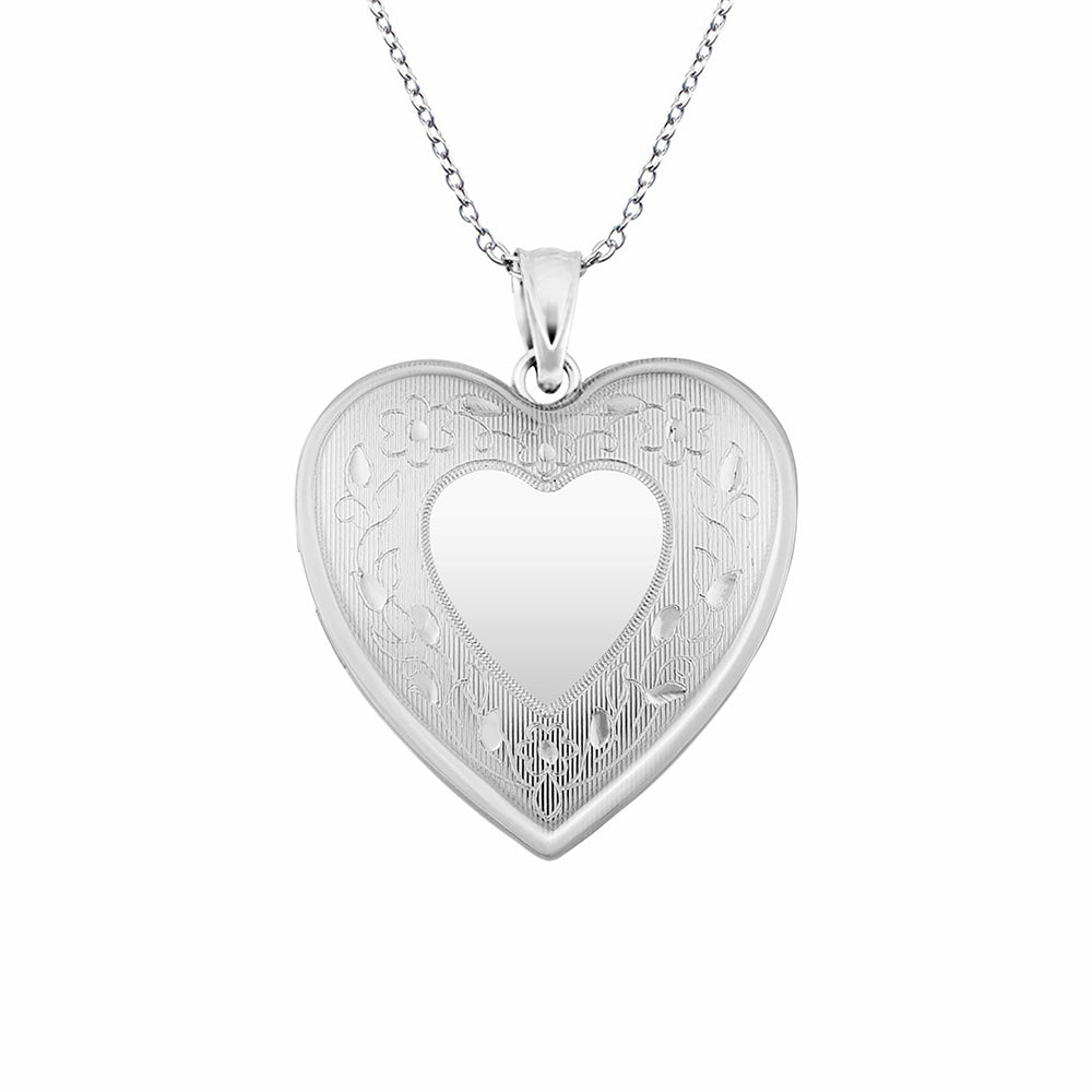 Floral Heart Border Design Locket