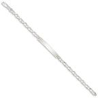 Custom Engraved Sterling Silver Women's Anchor Link ID Bracelet