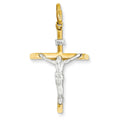 14k Two-tone Crucifix Pendant