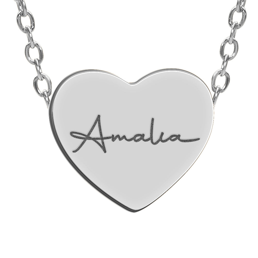 Custom Name Stainless Steel Heart Necklace