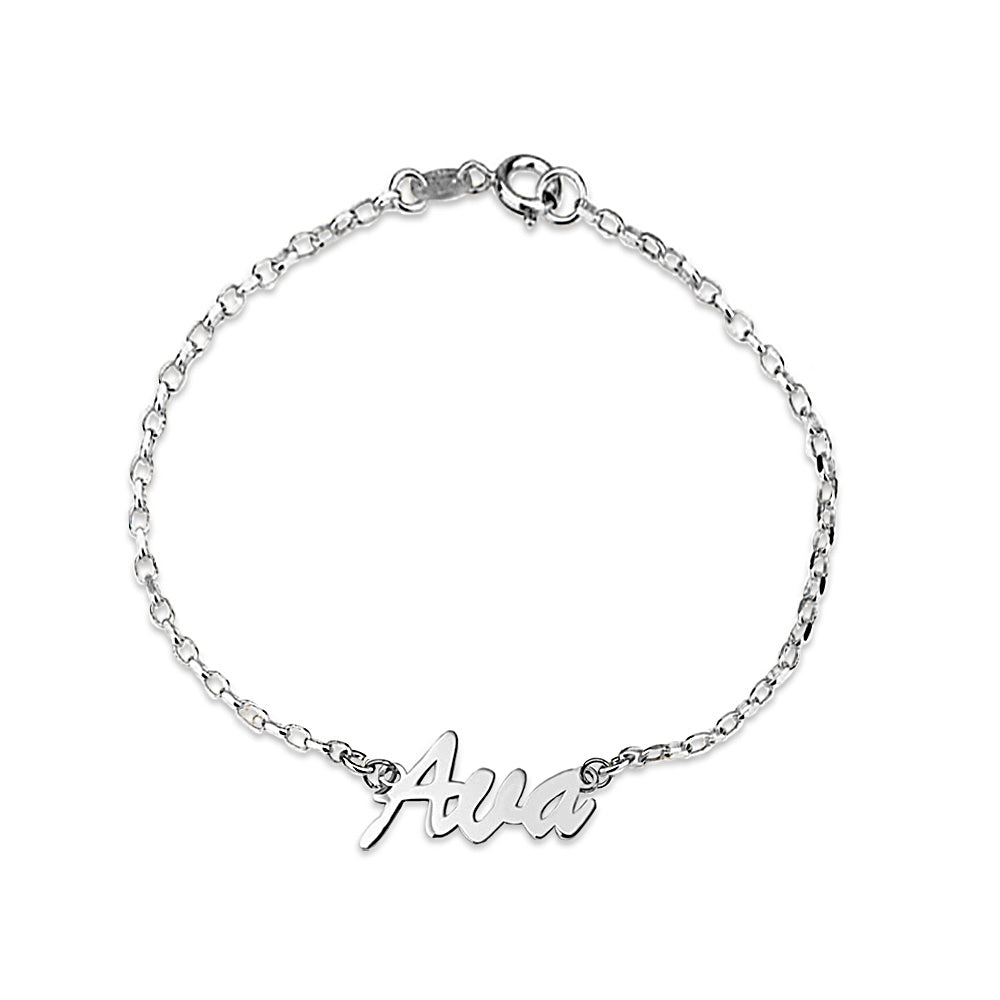 Personalized Modern Script Name Bracelet