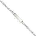 Custom Engraved Sterling Silver Children's Curb Link ID Bracelet