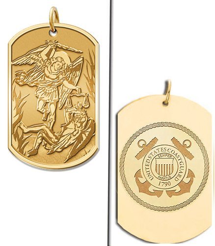 Saint Michael Doubledside Coast Guard Dogtag Religious Medal