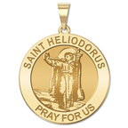 Saint Heliodorus Round Religious Medal  "EXCLUSIVE"