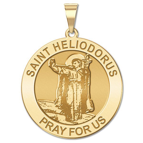 Saint Heliodorus Round Religious Medal