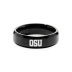 Officially Licensed Ohio State University College Black Stainless Ring