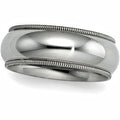 Sterling Silver Approx. 0.31 Inch Milgrain Comfort Fit Wedding Band — original PicturesOnGold photograph 1