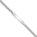 Custom Engraved Sterling Silver Children's Curb Link ID Bracelet