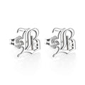 Old English Initial Earrings