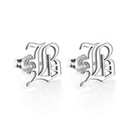 Old English Initial Earrings