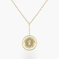 Round Saint Christopher Medal with Open Border Necklace