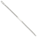 Custom Engraved Sterling Silver Men's Curb Link ID Bracelet