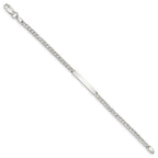 Custom Engraved Sterling Silver Men's Curb Link ID Bracelet