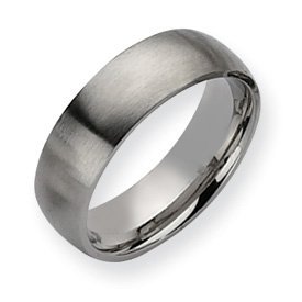 Stainless Steel Approx. 0.28 Inch Brushed Wedding Band