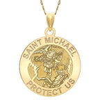 Saint Michael Round Religious Medal