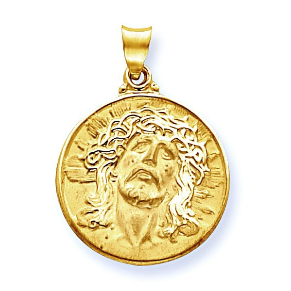 14K Yellow Gold "Ecce  Homo" Christ Head