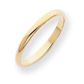 10K Yellow Gold Approx. 0.08 Inch Half-Round Wedding Band