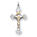 Sterling Silver & Vermeil Crucifix Charm
