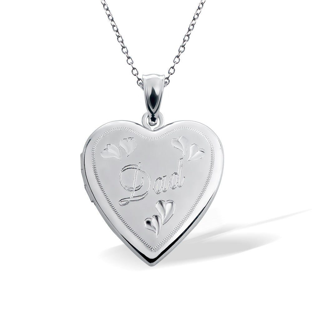 Dad Locket With Heart Design