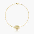 Round Saint Jude with Open Border Paperclip Bracelet