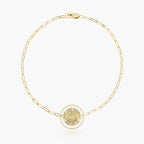 Round Saint Jude with Open Border Paperclip Bracelet