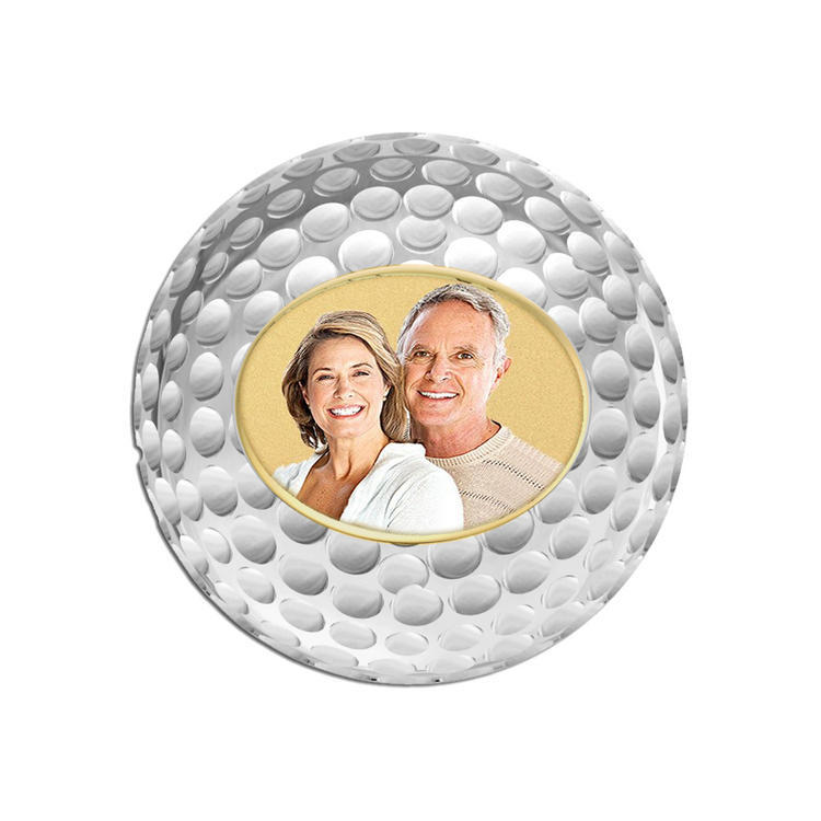 Photo Two-Tone Golf Ball Marker with Name