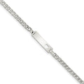 Custom Engraved Sterling Silver Children's Heart Cutout ID Bracelet