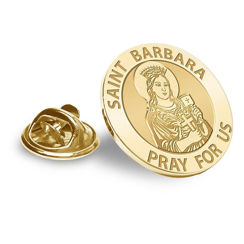 Saint Barbara Religious Brooch/ Lapel Pin  "EXCLUSIVE"
