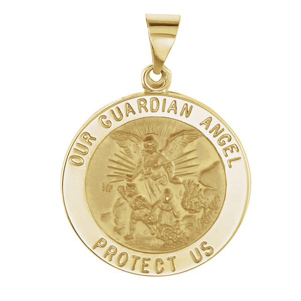 Round Guardian Angel Medal
