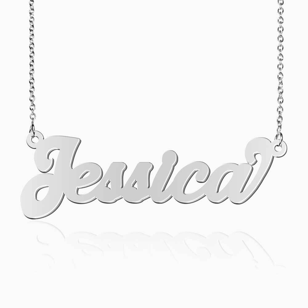 Personalized Classic Script Name Necklace with Chain