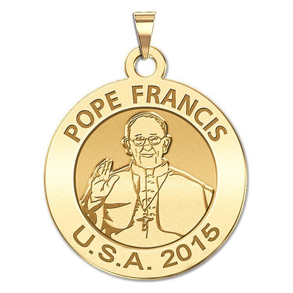 Pope Francis USA 2015 -  Papal Visit Embossed Round Religous Medal