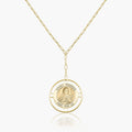 Round Saint Theresa of Lisieux Medal with Open Border Necklace