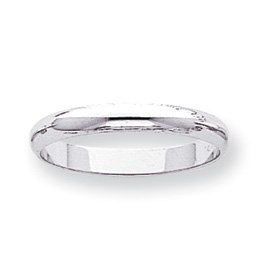 14K White Gold Approx. 0.12 Inch Half-Round Wedding Band