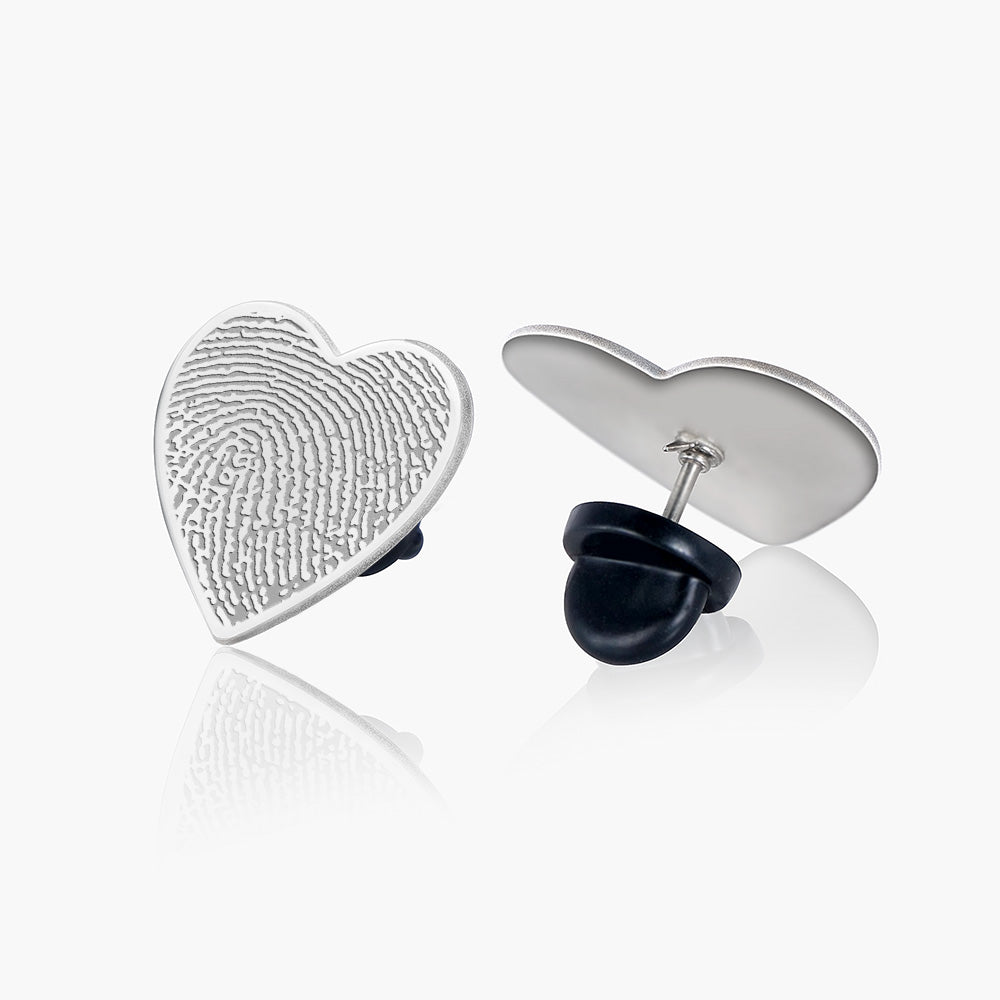 Heart Fingerprint Pin | PicturesOnGold.com