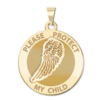 Guardian Angel "Protect My Child" Single Wing Medal  "EXCLUSIVE"