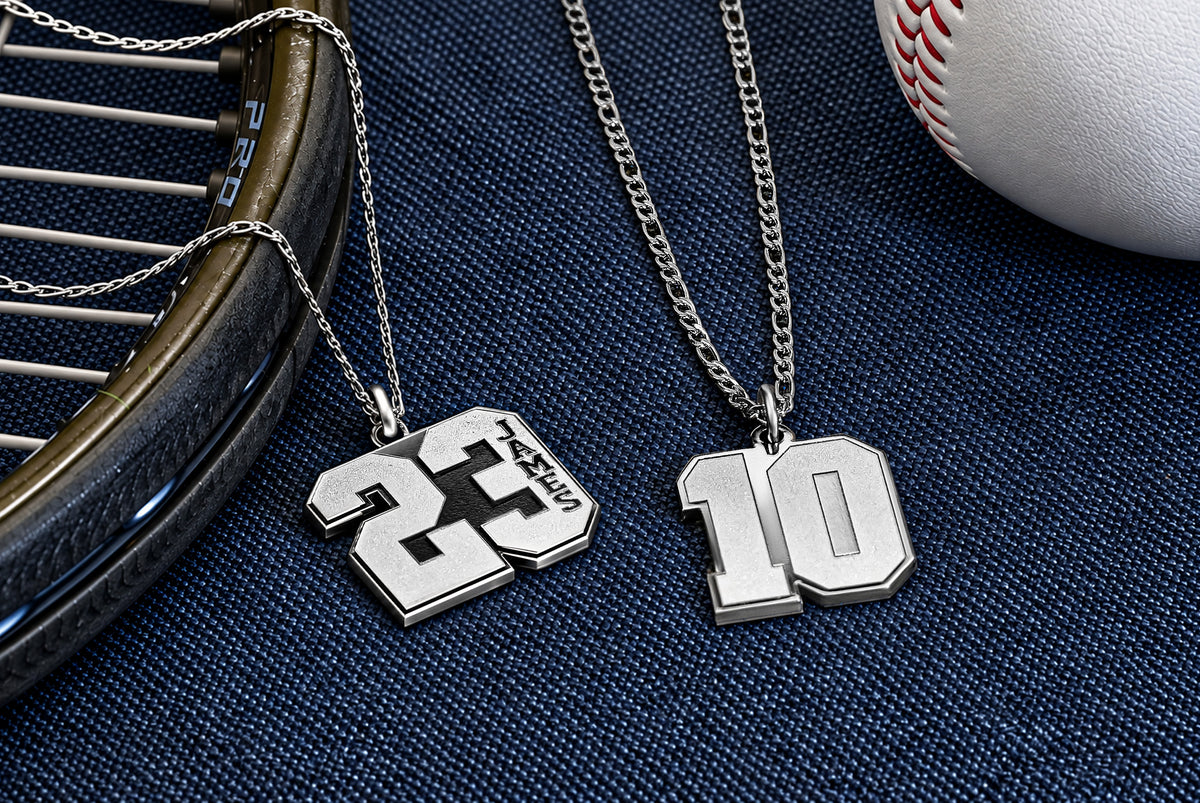 V In Numerals Pair Of Sports Number Football Stud Earrings | PicturesOnGold.com