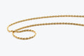 14K Yellow Gold Diamond Cut Rope