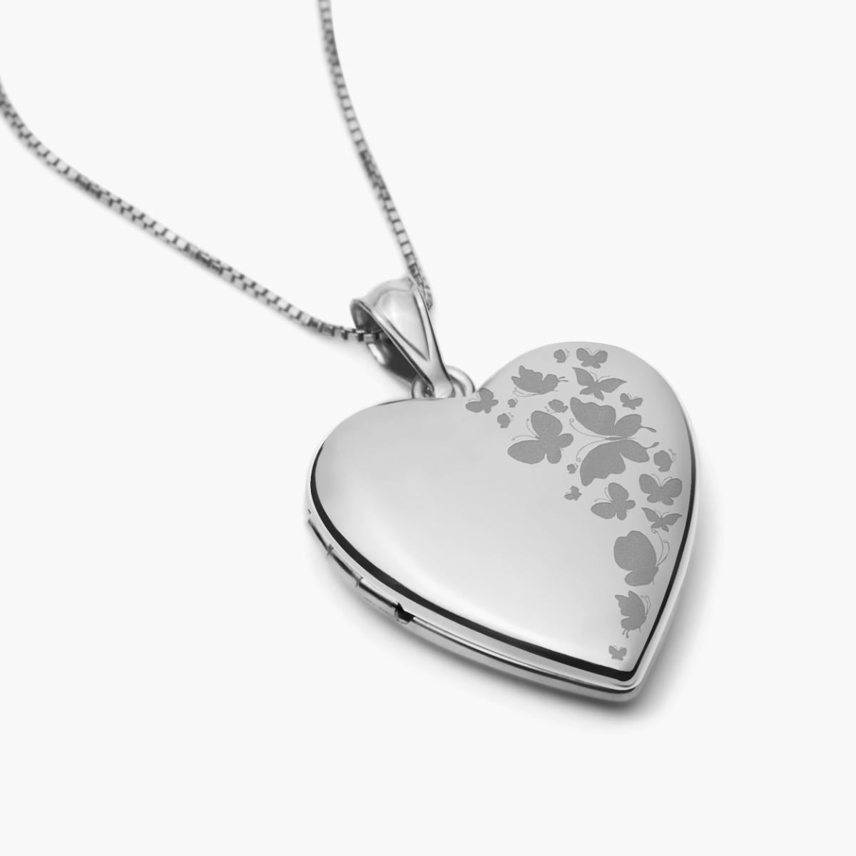 Butterfly Heart Photo Locket