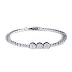 Custom CZ Initial Tennis Bracelet
