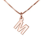 Dainty Initial Block Necklace